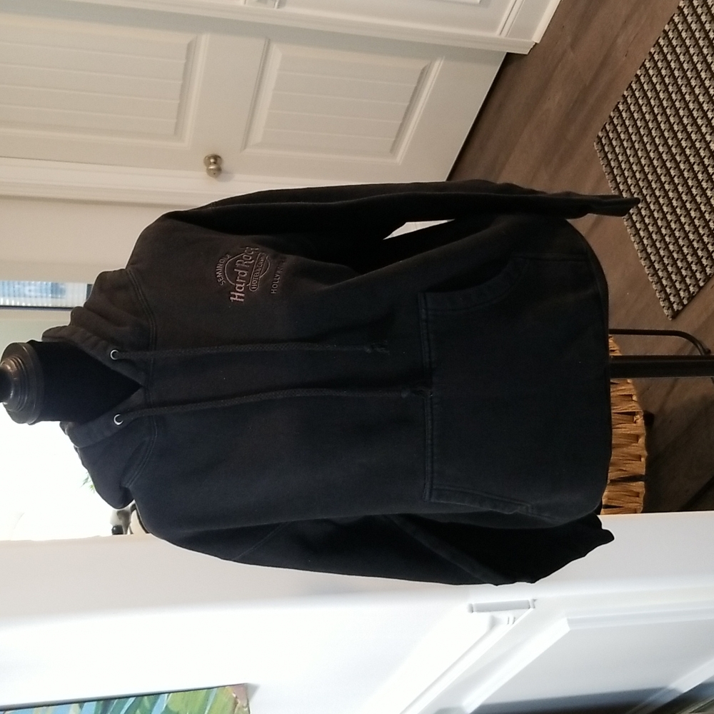 Hardrock Cafe Hollywood Florida Black Hoodie Men's Small - Picture 5 of 8